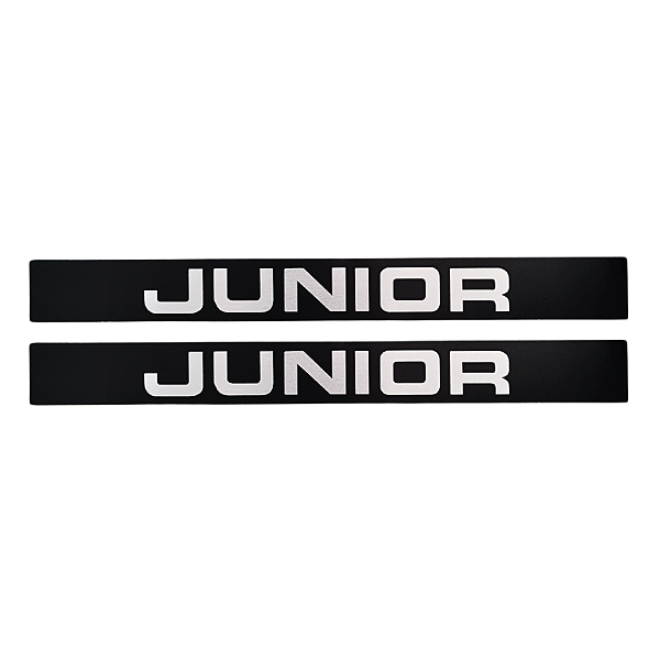 Par de Emblema Plaqueta em Metal da Porta GM Chevette Junior de 1991 a 1992 Estoque Antigo