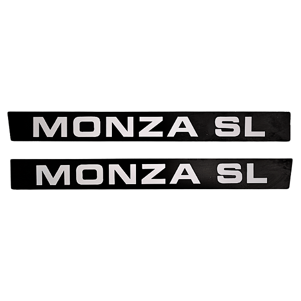 Par de Emblema Plaqueta em Metal do Friso Porta GM Monza SL 1990 1991 1992 1993 1994