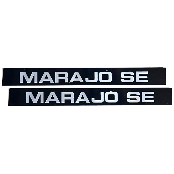 Par de Plaqueta em Metal Friso Porta GM Marajó SE 1983 1984 1985 1986 1987 1988 1989 1990 1991 1992 1993 1994 1995 1996