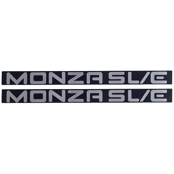 Par de Emblema Plaqueta em Metal GM Monza SL/E 1987 1988 1989 1990