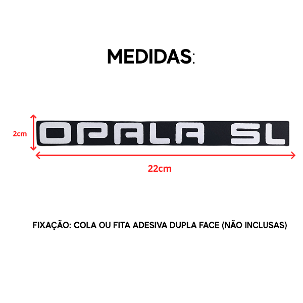 Plaqueta Lateral da porta em Metal Gm Opala SL 1987 1988 1989 1990