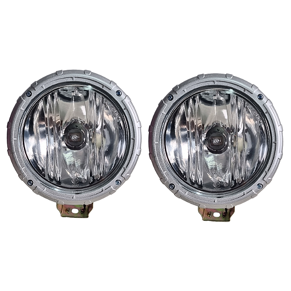 Par de Farol Redondo Milha 180mm Universal Estilo Off Road