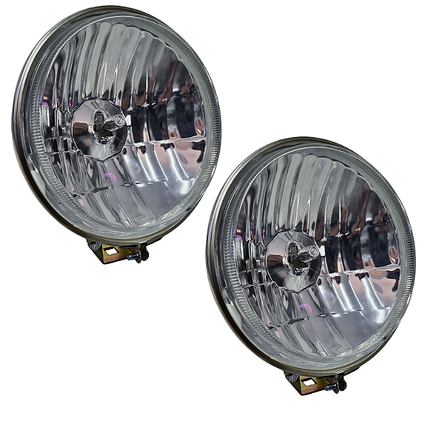 Par Farol Milha Universal Retro Cromado Gol Voyage Opala Chevtte Corcel D20 A20 C10 A20