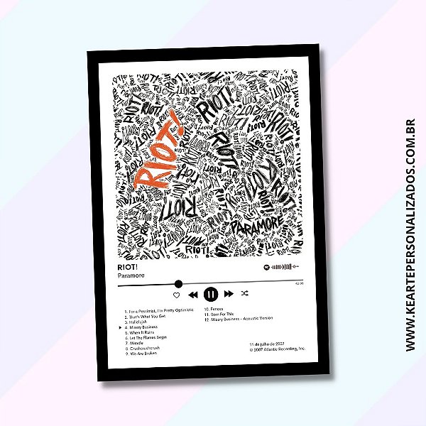 Quadro Placa MDF Spotify Interativo