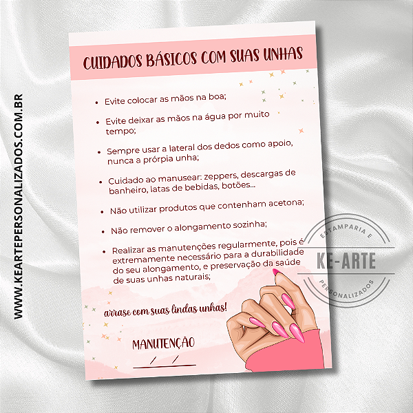 Cuidados com as unhas - panfleto