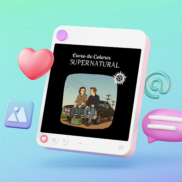 Arquivo Digital: Livro de Colorir - Inspirado Em Supernatural | Coleção Séries