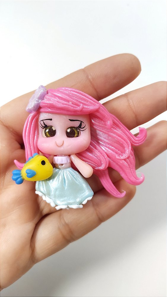 Aplique biscuit princesa Sereia Ariel