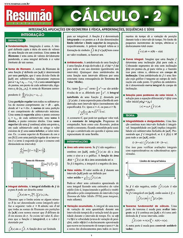Resumão - Calculo 2