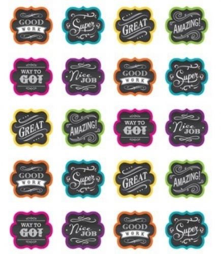 Chalkboard Brights Stickers - 120 Stickers - Tcr5618