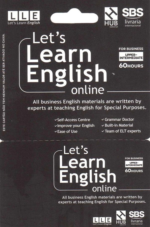 Let's Learn English Card - For Business - Upper-Intermediate (6 Months)