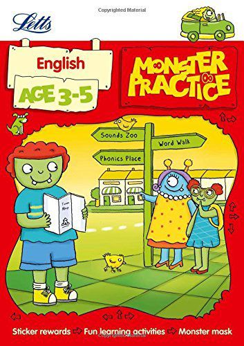 Monster Practice - English - Age 3-5 - Book With Stickers