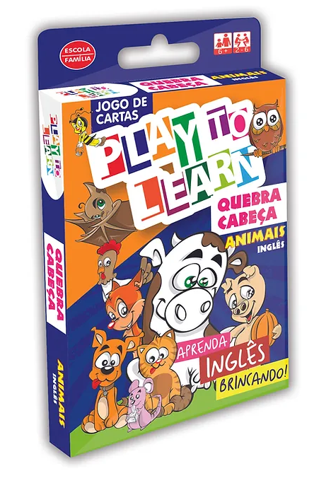 Play To Learn - Animals - Jogo De Cartas