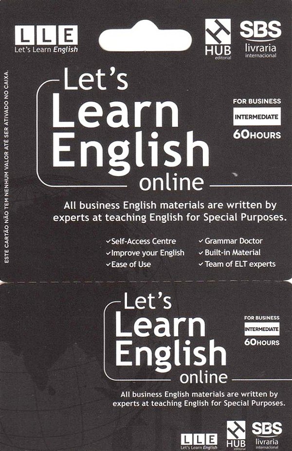 Let's Learn English Card - For Business - Intermediate (6 Months)