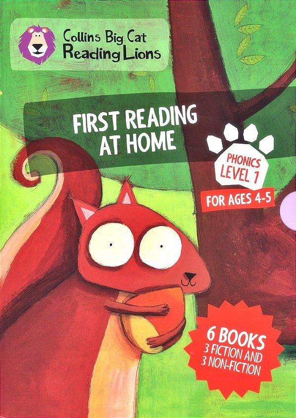 First Reading At Home - Collins Big Cat Reading Lions - Level 1 - Box Set With 6 Books