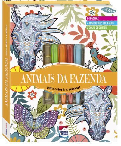 Meu Superkit Brilhante De Arteterapia! Animais Da Fazenda