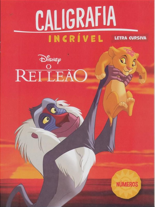 Caligrafia Incrível Disney - O Rei Leão Números (Cursiva)