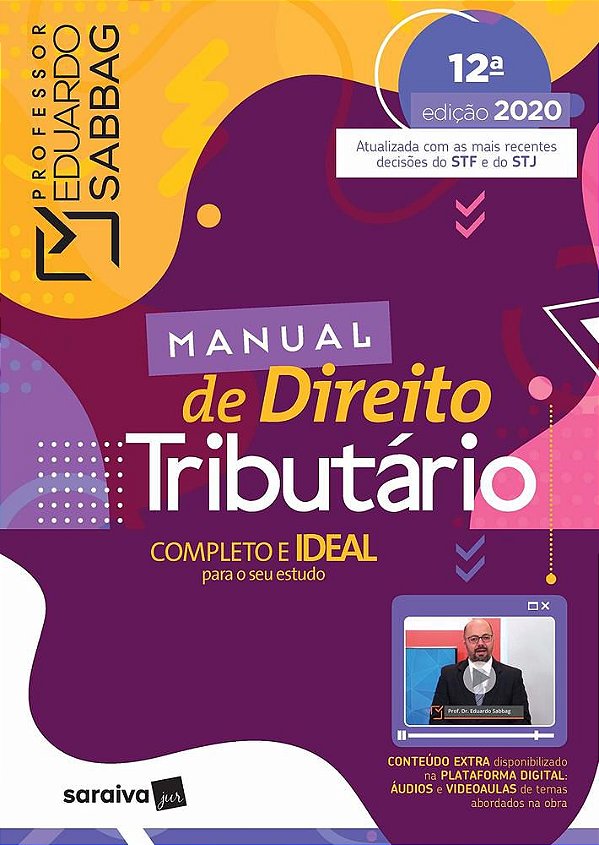 Manual De Direito Tributário 12ª Edição Livraria Internacional Sbs 3482