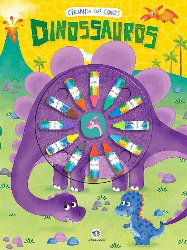 Livro Infantil Colorindo Dinossauros Ciranda Cultural - Papelaria