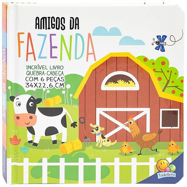 Livro Infantil Atividade e Quebra-Cabeça Todo Livro Fazenda