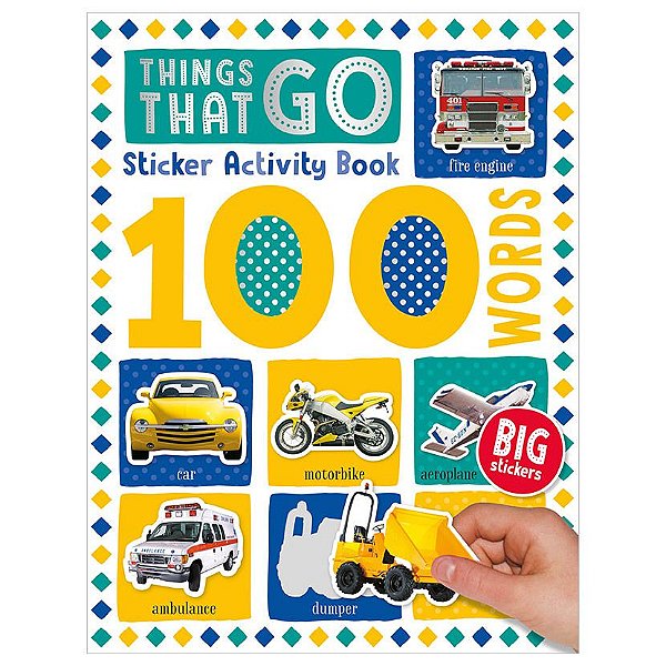 100 Words Things That Go Sticker - Activity Book With Card Press-Outs And Stickers!