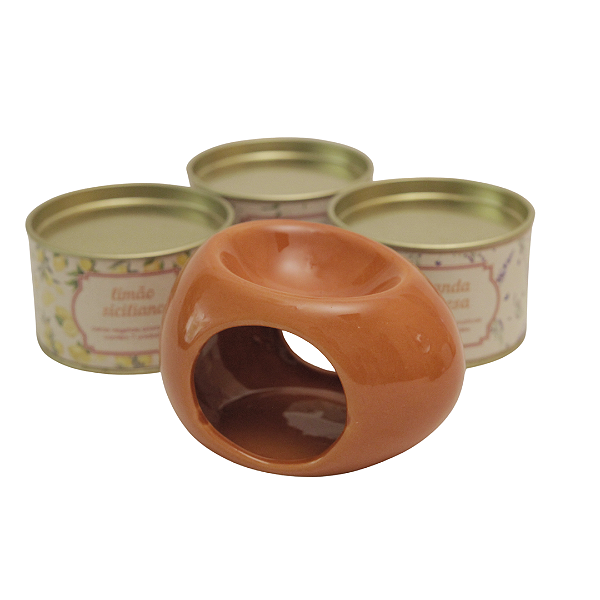 Difusor de cerâmica orgânico caramelo
