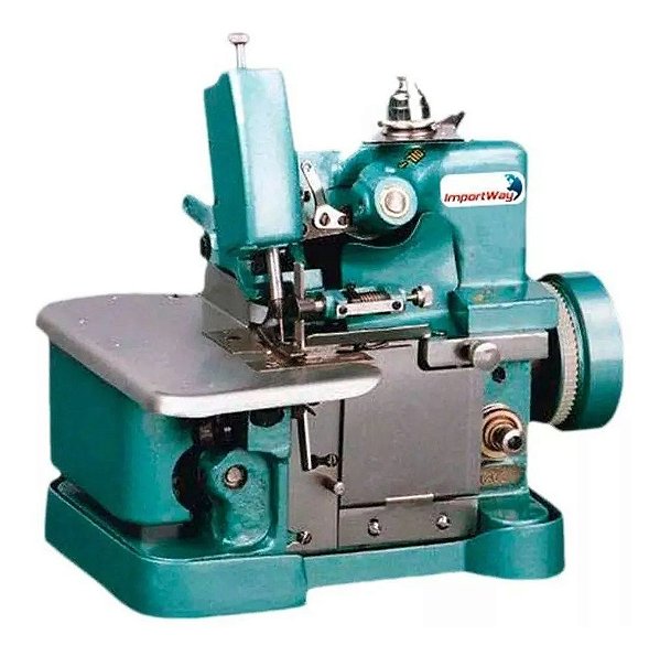 Máquina De Costura Semi Industrial Overlock Overloque Portátil Verde 220V - Importway