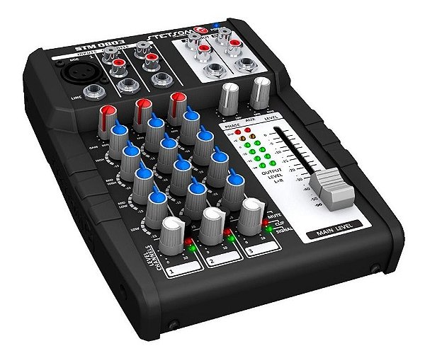 Crossover Stetsom Stm0803 3 Canais Xlr P10 Rca 4 Bandas De Equalização 12V Mesa Som Automotivo - Stetsom