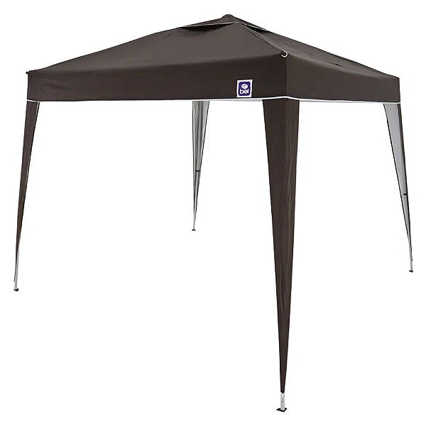 Tenda Gazebo 3X3 Metros Sanfonada Articulada Dobrável Barraca Camping Praia Marrom Com Bolsa - Bel
