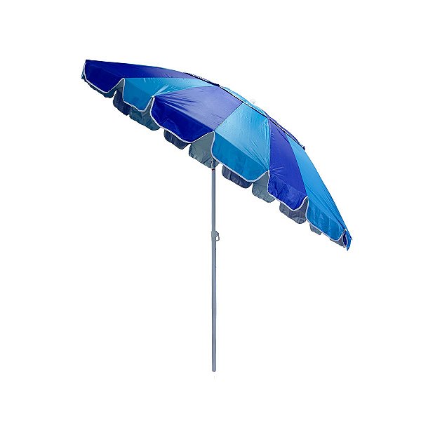 Guarda-Sol Fps Em Alumínio 2,40M Poliéster Grande Azul Claro Com Azul Escuro - Importway