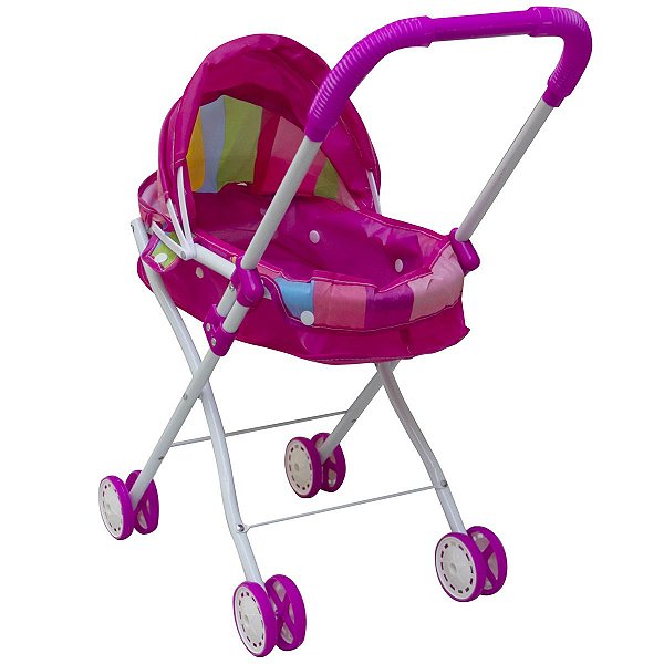 Carrinho De Boneca Rosa - Importway
