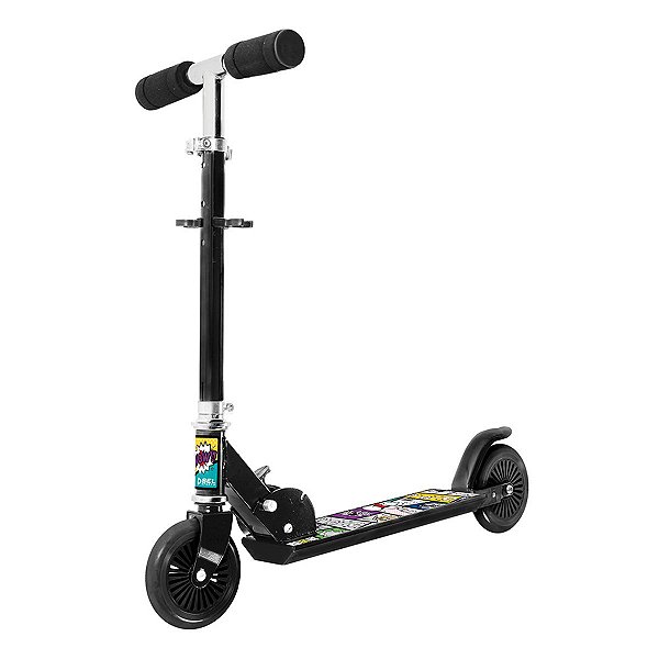Patinete Infantil Radical Dobrável Preto - Bel