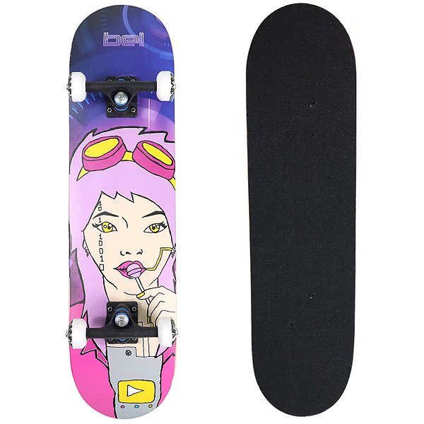 Skate Semi Profissional Boneca Girl Menina - Bel