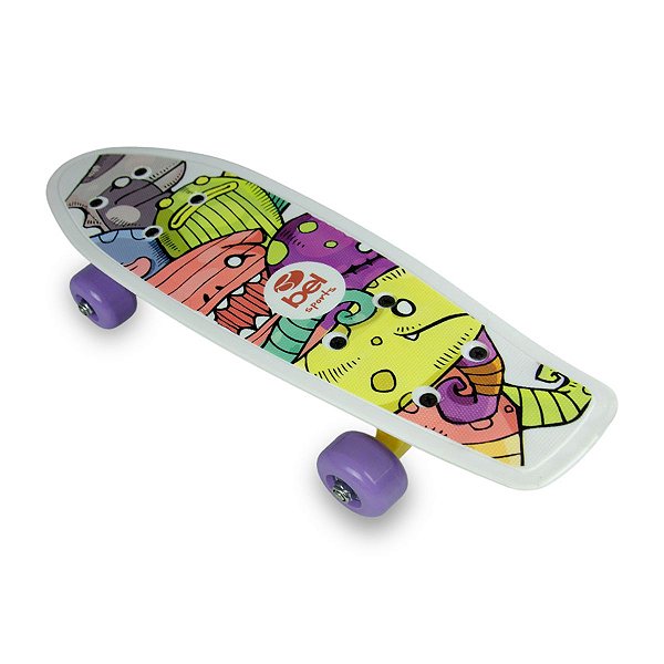 Mini Skate Monstro Et Espaço Roxa - Bel