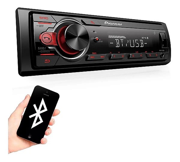Rádio Pioneer Mp3 Player Mvh-S218Bt Com Bluetooth E Interface Smartphone Android - Pioneer
