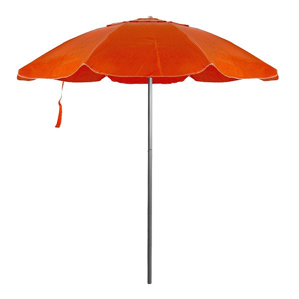 Guarda-Sol Fps 100 Em Alumínio 1,80M Pvc 70% Com Poliéster 30% (Bagum) Grande Laranja - Mor