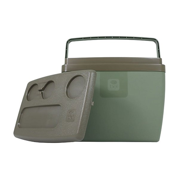 Caixa Térmica 34L Verde C/ Marrom - Bel