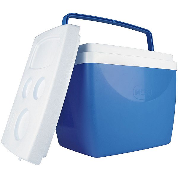 Caixa Térmica 34L Azul C/ Branco - Mor