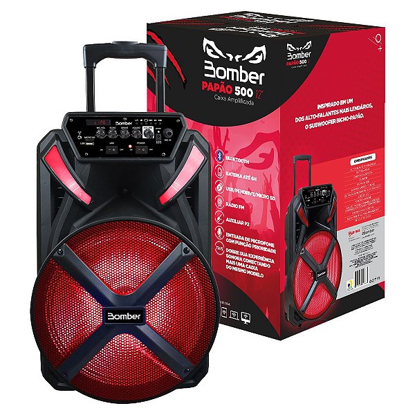 Caixa De Som Bomber Papão 500 12'' - Bomber