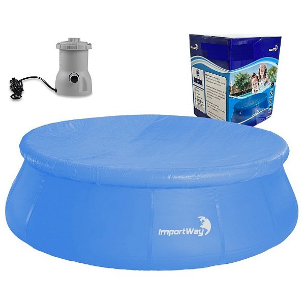 Piscina Borda Inflável Capacidade 2490L + Filtro 1249L/H 110V - Importway