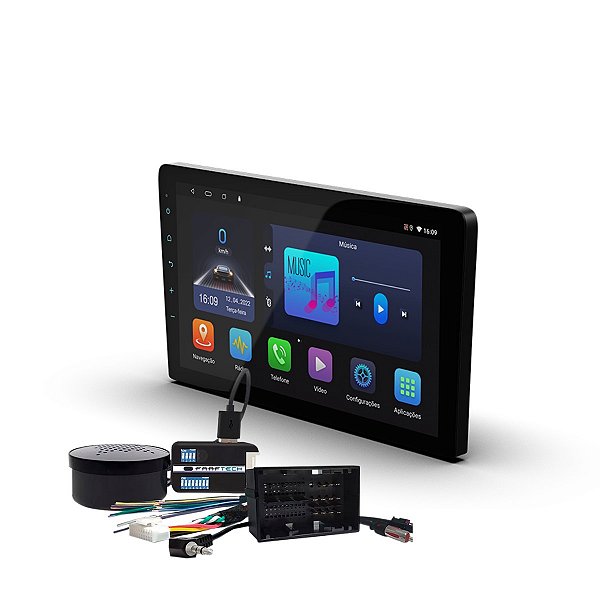 Kit Central Multimídia Ft-Mm-Android9+ + Interface De Volante Ft Wi Fiat Toro 2016 A 2019 - Faaftech