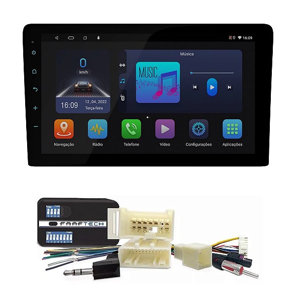 Kit Central Multimida Ft-Mm-And-Plus + Interface De Volante Ft-Sw-Rn Renault Sandero 2012 A 2016 - Faaftech