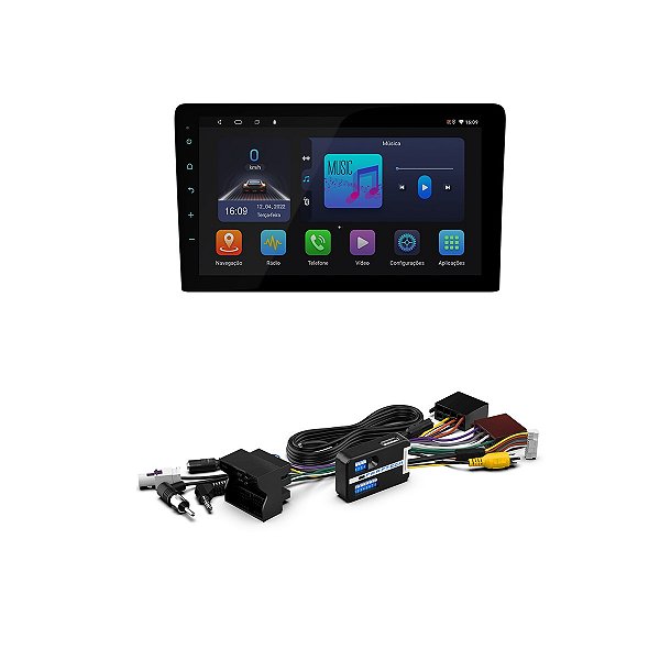 Central Multimídia Ft-Mm-And10.1+ Interface Comando De Volante Ft-Sw-Vw2 - Faaftech
