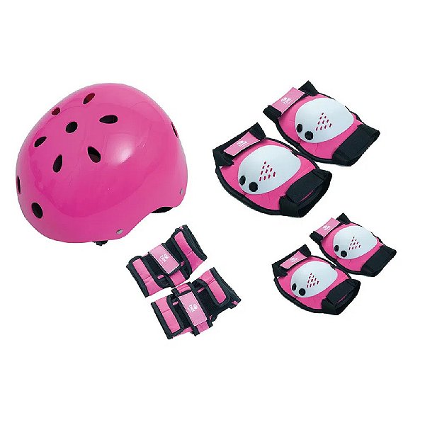 Kit De Proteção Radical C/ Capacete Premium Rosa - Bel