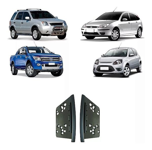 Moldura P/ Aparelho De Som/Dvd Preta Focus 01/08 - Ka 99/11 Escort 01/03 - Ranger 00/ (Todas) - F-250 00/(Todas) Ap488 -  Expex