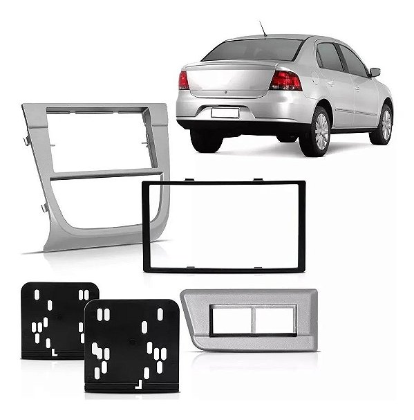 Moldura P/ Aparelho De Som/Dvd 2Din + Mold. Botoes Vidro Eletrico/Farol De Milha Primer Gol/Saveiro/Voyage G5 Ap549 -  Expex