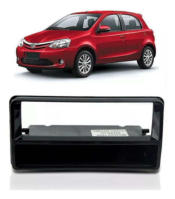 Moldura P/ Aparelho De Som/Dvd 1Din  Preto Etios (Todos) - Corolla 15/... Ap681 - Expex