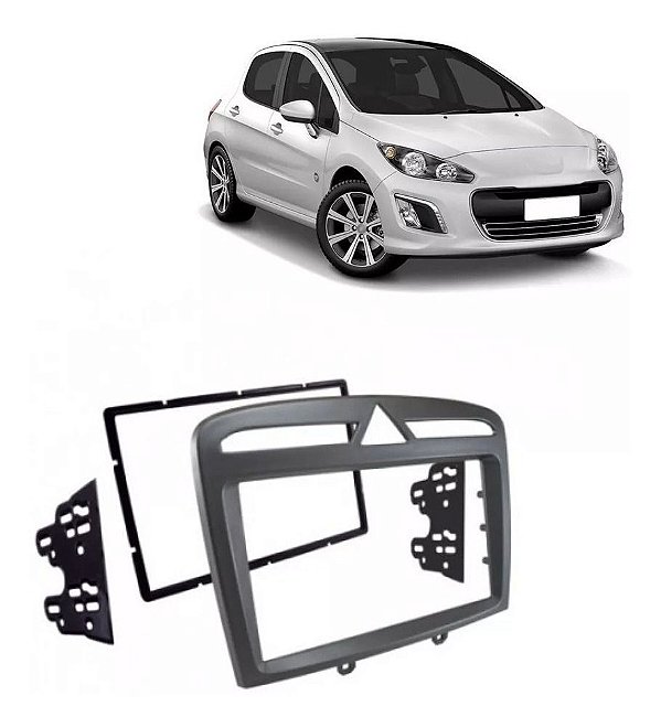 Moldura P/ Aparelho De Som/Dvd 2Din Cinza Peugeot 308/408 Ap690 - Expex