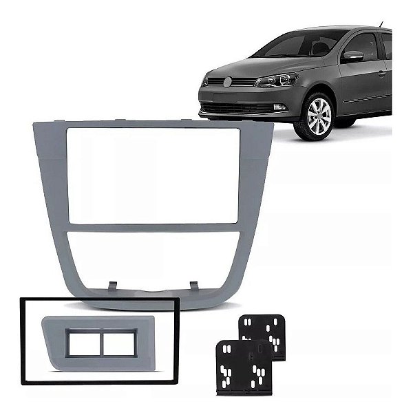 Moldura P/ Aparelho De Som/Dvd 2Din Prata Gol/Saveiro/Voyage G5 Ap793 - Expex