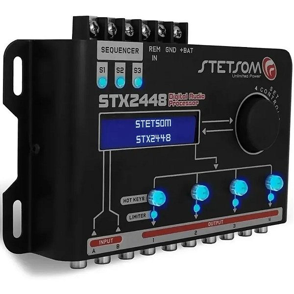 Kit Processador De Áudio Stx2448 + Voltímetro Expert Vex 1.0 - Stetsom