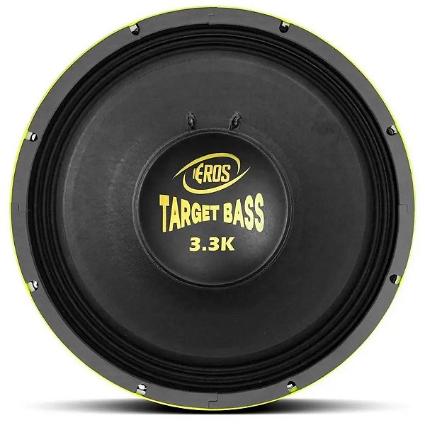 Alto Falante Woofer Eros E-15 Sds 3K3 Evolution 15 Polegadas 1650W Rms 4 Ohms Bobina Simples Preto E Amarelo - Eros